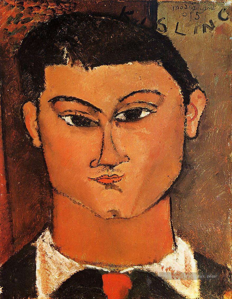 portrait de moise kisling 1915 Amedeo Modigliani  Peinture 